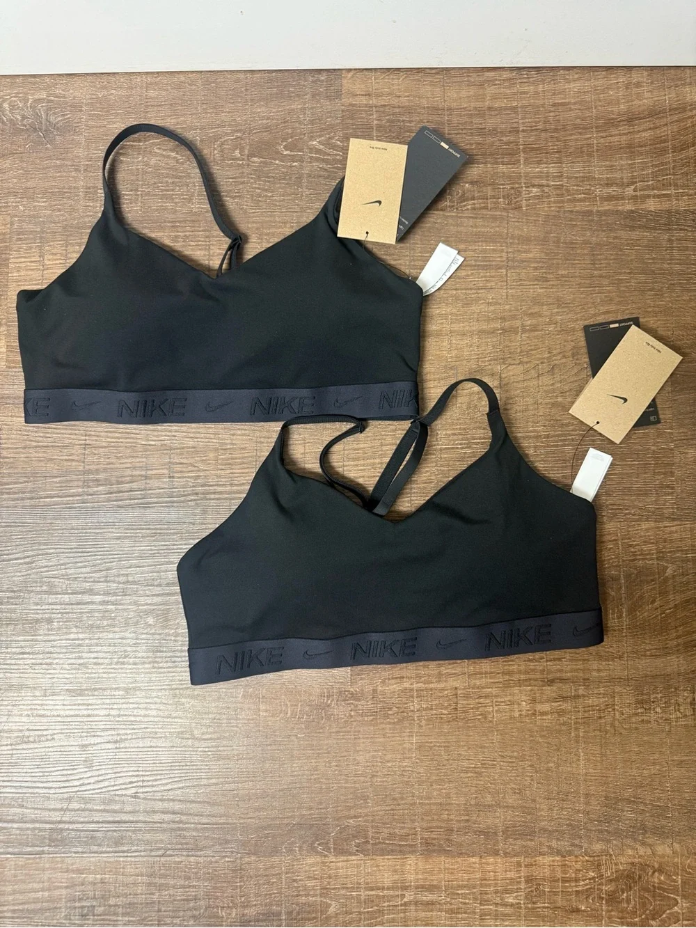 Nike Women's Black Double-Pack Seamless Sports Bralettes